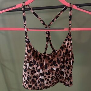 Cheetah athletic crop tank